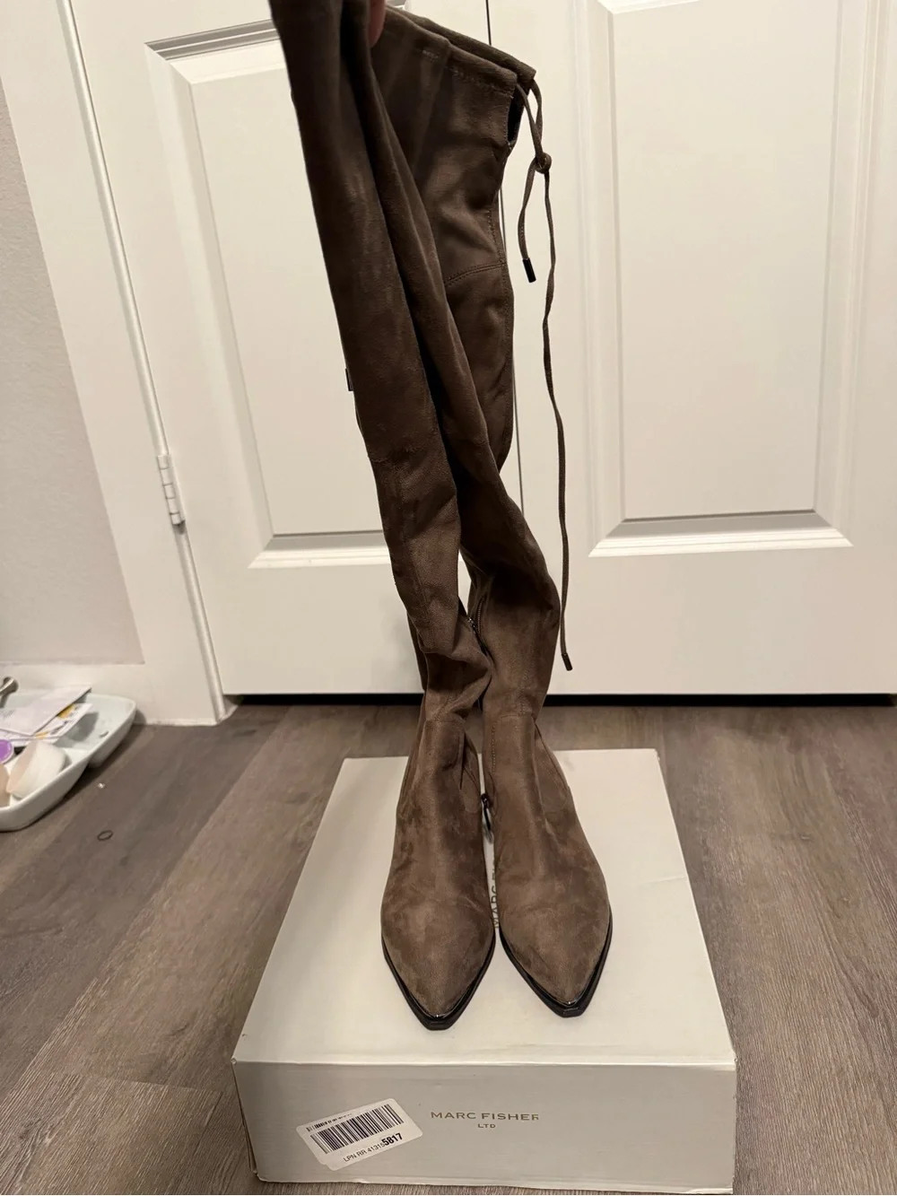 Marc Fisher Tall Brown Suede Over-the-Knee Boots